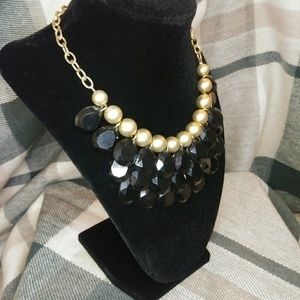 Black and Gold Statement Necklace